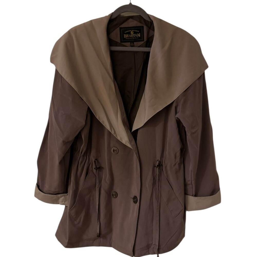 Braetan 1980s Chocolate Brown Jacket Vintage Shoulder Pad Power Hour